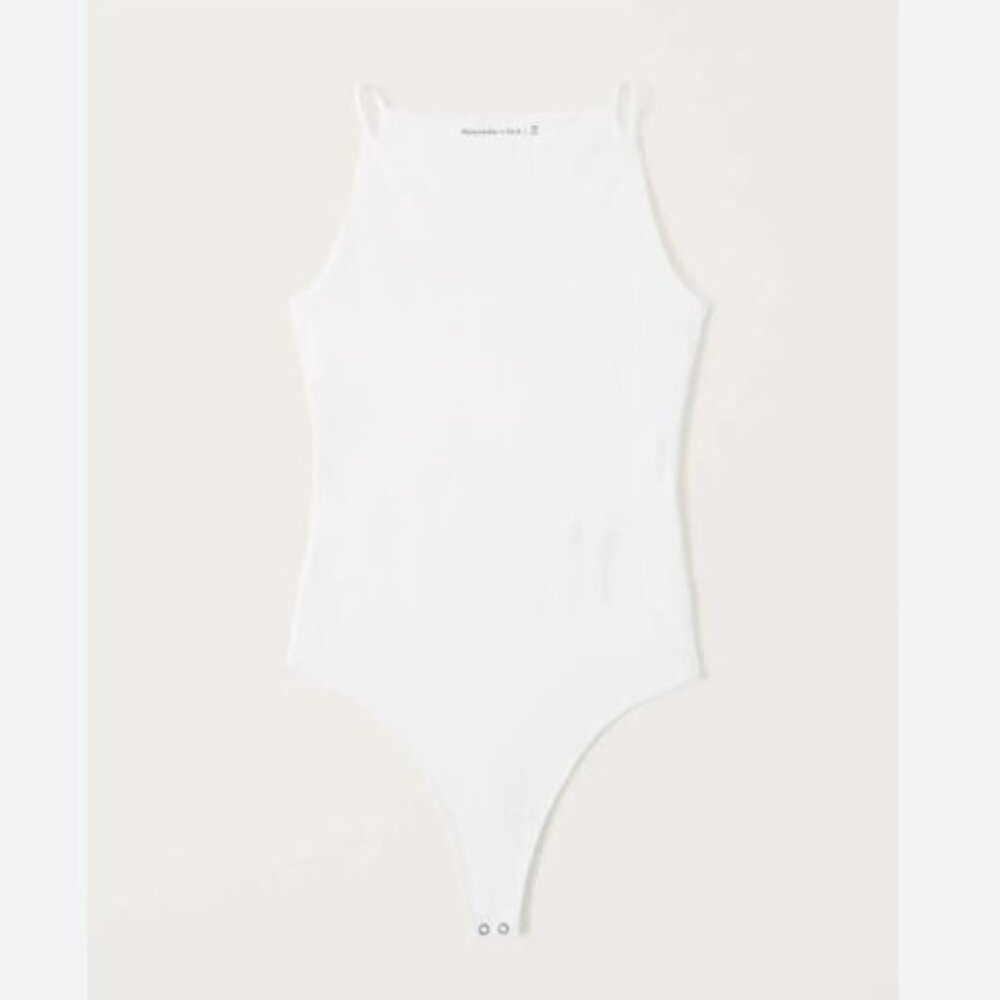 Abercrombie & Fitch Cotton Seamless Fabric Boatneck Bodysuit - EUC